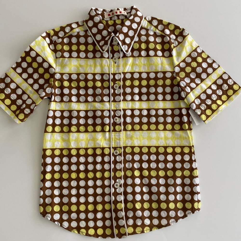 Marni Girls Button Down Shirt Top New